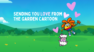 Sending You Love From The Garden Cartoon!